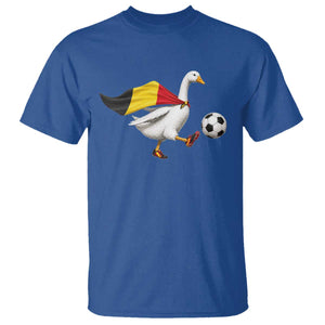 Belgium Soccer Goose T Shirt Belgian Flag Patriotic Football Fan Graphic TS10 Royal Blue Print Your Wear
