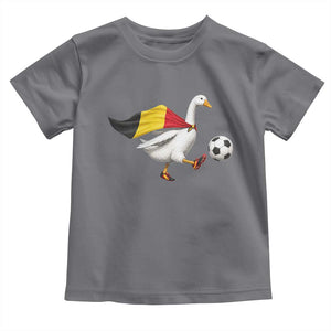 Belgium Soccer Goose Toddler T Shirt Belgian Flag Patriotic Football Fan Graphic TS10 Charcoal Print Your Wear