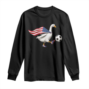 USA Soccer Goose Long Sleeve Shirt American Flag Patriotic Football Fan Graphic TS10 Black Print Your Wear