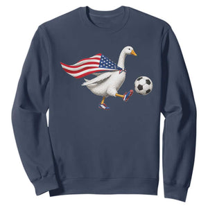 USA Soccer Goose Sweatshirt American Flag Patriotic Football Fan Graphic TS10 Navy Print Your Wear