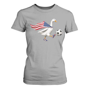 USA Soccer Goose T Shirt For Women American Flag Patriotic Football Fan Graphic TS10 Sport Gray Print Your Wear