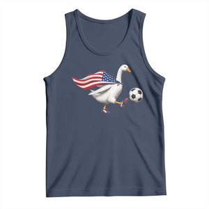 USA Soccer Goose Tank Top American Flag Patriotic Football Fan Graphic TS10 Navy Print Your Wear
