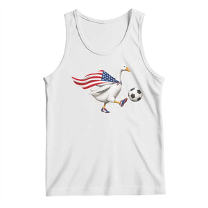 USA Soccer Goose Tank Top American Flag Patriotic Football Fan Graphic TS10 White Print Your Wear