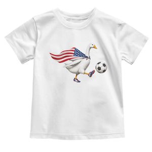 USA Soccer Goose Toddler T Shirt American Flag Patriotic Football Fan Graphic TS10 White Print Your Wear