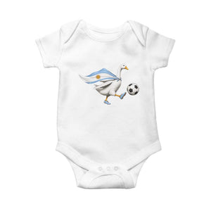 Argentina Soccer Goose Baby Onesie Argentine Flag Patriotic Football Fan Graphic TS10 White Print Your Wear