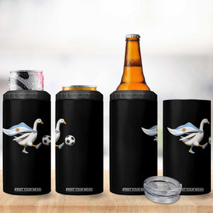 Argentina Soccer Goose 4 in 1 Can Cooler Tumbler Argentine Flag Patriotic Football Fan Graphic TS10 Print Your Wear