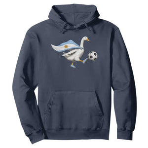 Argentina Soccer Goose Hoodie Argentine Flag Patriotic Football Fan Graphic TS10 Navy Print Your Wear