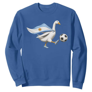 Argentina Soccer Goose Sweatshirt Argentine Flag Patriotic Football Fan Graphic TS10 Royal Blue Print Your Wear