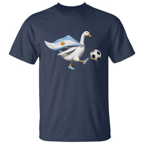 Argentina Soccer Goose T Shirt Argentine Flag Patriotic Football Fan Graphic TS10 Navy Print Your Wear