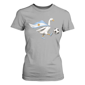 Argentina Soccer Goose T Shirt For Women Argentine Flag Patriotic Football Fan Graphic TS10 Sport Gray Print Your Wear