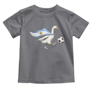 Argentina Soccer Goose Toddler T Shirt Argentine Flag Patriotic Football Fan Graphic TS10 Charcoal Print Your Wear