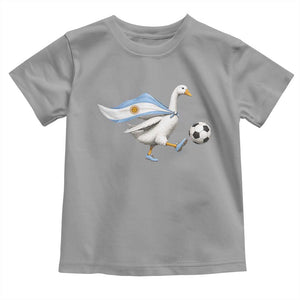 Argentina Soccer Goose Toddler T Shirt Argentine Flag Patriotic Football Fan Graphic TS10 Sport Gray Print Your Wear