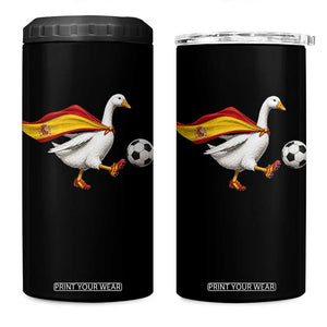 Spain Soccer Goose 4 in 1 Can Cooler Tumbler Spanish Flag Patriotic Football Fan Graphic TS10 One Size: 16 oz Black Print Your Wear