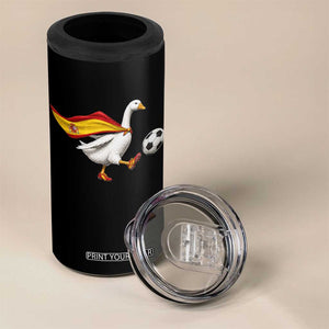 Spain Soccer Goose 4 in 1 Can Cooler Tumbler Spanish Flag Patriotic Football Fan Graphic TS10 Print Your Wear