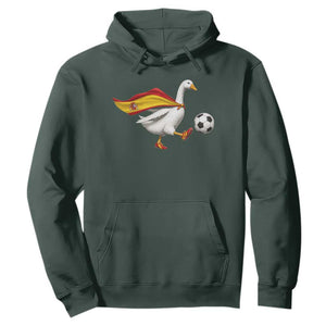 Spain Soccer Goose Hoodie Spanish Flag Patriotic Football Fan Graphic TS10 Dark Forest Green Print Your Wear