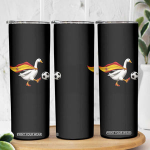 Spain Soccer Goose Skinny Tumbler Spanish Flag Patriotic Football Fan Graphic TS10 Print Your Wear
