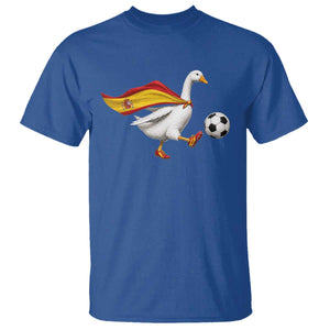 Spain Soccer Goose T Shirt Spanish Flag Patriotic Football Fan Graphic TS10 Royal Blue Print Your Wear