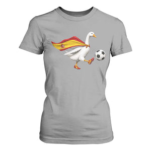 Spain Soccer Goose T Shirt For Women Spanish Flag Patriotic Football Fan Graphic TS10 Sport Gray Print Your Wear