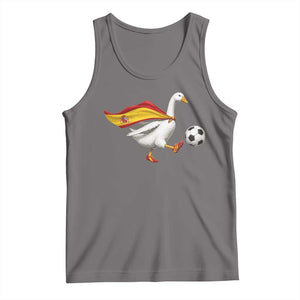 Spain Soccer Goose Tank Top Spanish Flag Patriotic Football Fan Graphic TS10 Deep Heather Print Your Wear