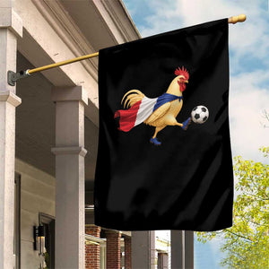Funny France Soccer Garden Flag Rooster Wearing French Flag Patriotic Football Fan Graphic TS10 Print Your Wear