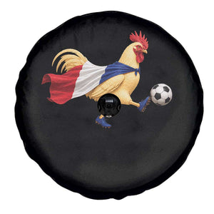 Funny France Soccer Spare Tire Cover Rooster Wearing French Flag Patriotic Football Fan Graphic TS10 Print Your Wear