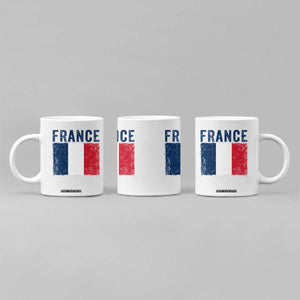 Vintage France Flag Distressed French Pride Patriotic Soccer Fan Graphic Coffee Mug TS10 Print Your Wear