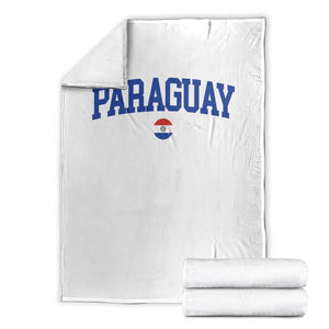 Paraguay Patriotic Flag Throw Blanket Soccer Fan Vintage Varsity Sports National Pride Graphic TS10 White Print Your Wear