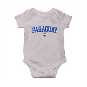 Paraguay Patriotic Flag Baby Onesie Soccer Fan Vintage Varsity Sports National Pride Graphic TS10 Ice Gray Print Your Wear