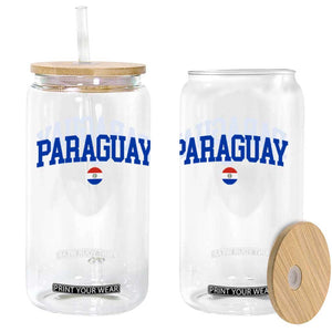 Paraguay Patriotic Flag Glass Can Soccer Fan Vintage Varsity Sports National Pride Graphic TS10 Print Your Wear
