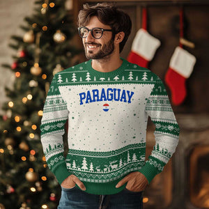 Paraguay Patriotic Flag Ugly Christmas Sweater Soccer Fan Vintage Varsity Sports National Pride Graphic TS10 Beige Green Print Your Wear