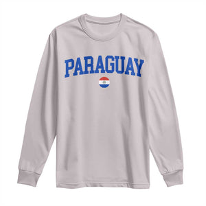 Paraguay Patriotic Flag Long Sleeve Shirt Soccer Fan Vintage Varsity Sports National Pride Graphic TS10 Ice Gray Print Your Wear