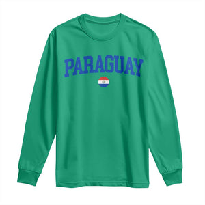 Paraguay Patriotic Flag Long Sleeve Shirt Soccer Fan Vintage Varsity Sports National Pride Graphic TS10 S Irish Green Print Your Wear