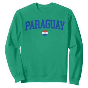 Paraguay Patriotic Flag Sweatshirt Soccer Fan Vintage Varsity Sports National Pride Graphic TS10 S Irish Green Print Your Wear