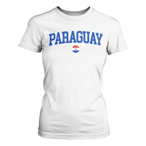 Paraguay Patriotic Flag T Shirt For Women Soccer Fan Vintage Varsity Sports National Pride Graphic TS10 White Print Your Wear