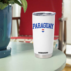 Paraguay Patriotic Flag Tumbler Cup Soccer Fan Vintage Varsity Sports National Pride Graphic TS10 Print Your Wear