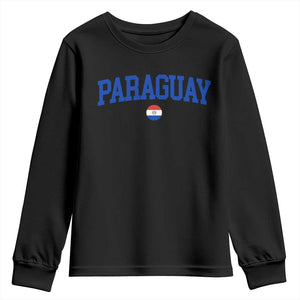 Paraguay Patriotic Flag Youth Sweatshirt Soccer Fan Vintage Varsity Sports National Pride Graphic TS10 Black Print Your Wear