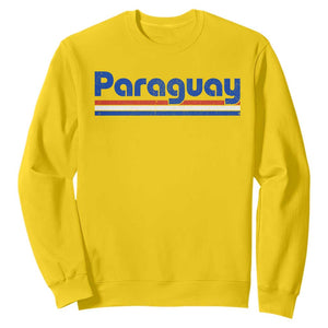 Vintage Paraguay Flag Sweatshirt Retro Stripe Patriotic Paraguayan Pride Graphic TS10 Daisy Print Your Wear