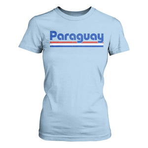 Vintage Paraguay Flag T Shirt For Women Retro Stripe Patriotic Paraguayan Pride Graphic TS10 Light Blue Print Your Wear