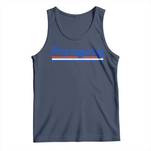 Vintage Paraguay Flag Tank Top Retro Stripe Patriotic Paraguayan Pride Graphic TS10 Navy Print Your Wear