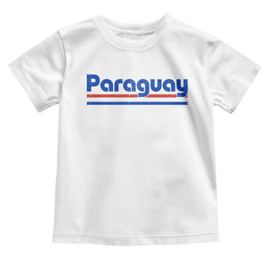 Vintage Paraguay Flag Toddler T Shirt Retro Stripe Patriotic Paraguayan Pride Graphic TS10 White Print Your Wear