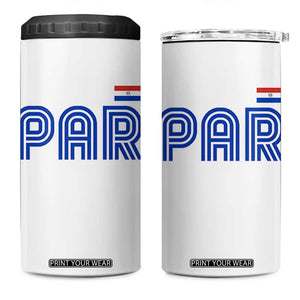 Vintage Paraguay 4 in 1 Can Cooler Tumbler Retro Typography Patriotic Paraguayan Pride Flag Graphic TS10 One Size: 16 oz White Print Your Wear