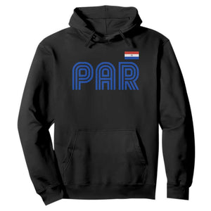 Vintage Paraguay Hoodie Retro Typography Patriotic Paraguayan Pride Flag Graphic TS10 Black Print Your Wear