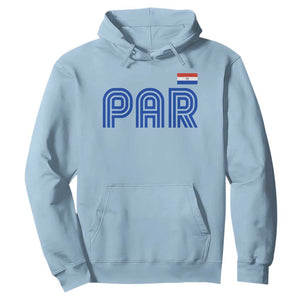 Vintage Paraguay Hoodie Retro Typography Patriotic Paraguayan Pride Flag Graphic TS10 Light Blue Print Your Wear