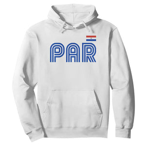 Vintage Paraguay Hoodie Retro Typography Patriotic Paraguayan Pride Flag Graphic TS10 White Print Your Wear