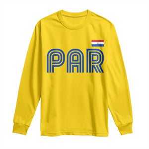 Vintage Paraguay Long Sleeve Shirt Retro Typography Patriotic Paraguayan Pride Flag Graphic TS10 Daisy Print Your Wear