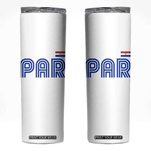 Vintage Paraguay Skinny Tumbler Retro Typography Patriotic Paraguayan Pride Flag Graphic TS10 White Print Your Wear