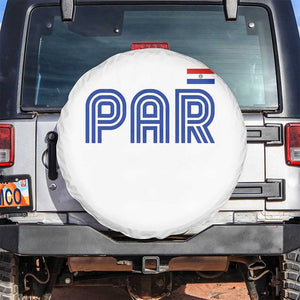 Vintage Paraguay Spare Tire Cover Retro Typography Patriotic Paraguayan Pride Flag Graphic TS10 No hole White Print Your Wear