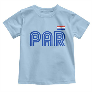 Vintage Paraguay Toddler T Shirt Retro Typography Patriotic Paraguayan Pride Flag Graphic TS10 Light Blue Print Your Wear