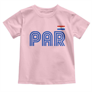 Vintage Paraguay Toddler T Shirt Retro Typography Patriotic Paraguayan Pride Flag Graphic TS10 Light Pink Print Your Wear