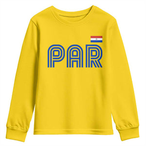 Vintage Paraguay Youth Sweatshirt Retro Typography Patriotic Paraguayan Pride Flag Graphic TS10 Daisy Print Your Wear